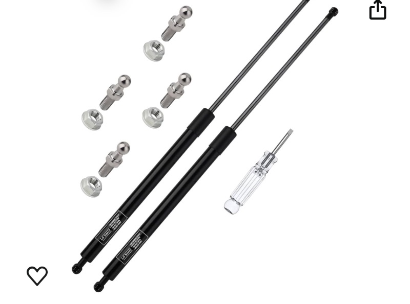 Photo 1 of 28 inch 200 Lb (889 N) Gas Struts Spring Shocks 28 in Lift Support for Floor Hatch Door Heavy Lids Trap Door Truck Sled Trailer Cap Tonneau Cover Murphy Bed Support Engine Hatch 2Pcs Set