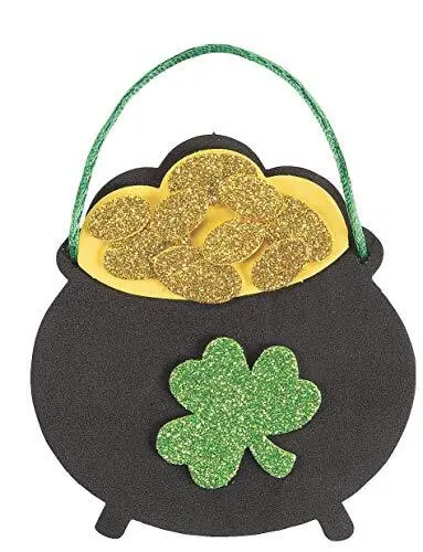 Photo 1 of 12 Pot of Gold Ornament Craft Kits - St Patrick's Day Crafts for Kids