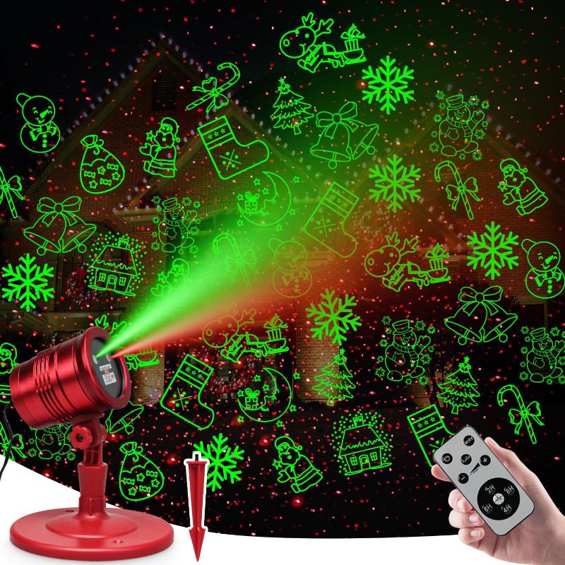 Photo 1 of 2023 New Christmas Laser Projector Lights Outdoor Indoor, 2 Colors with 13 Patterns, Christmas Laser Lights Waterproof with Remote Control Decor for Christmas Holiday Party Yard Patio Decoration
