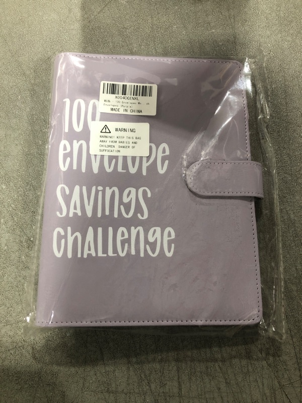 Photo 2 of 100 Envelopes Money Saving Challenge Binder,A5 Money Saving Budget Binder with Cash Envelopes - Savings Challenges Book for Planning and Saving $5,050 (Purple)
