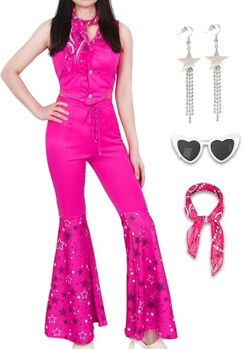 Photo 1 of Adult Cowgirl Costume Outfits For Girls 70s Disco 80s Outfit Women Movie Halloween Costume Cosplay