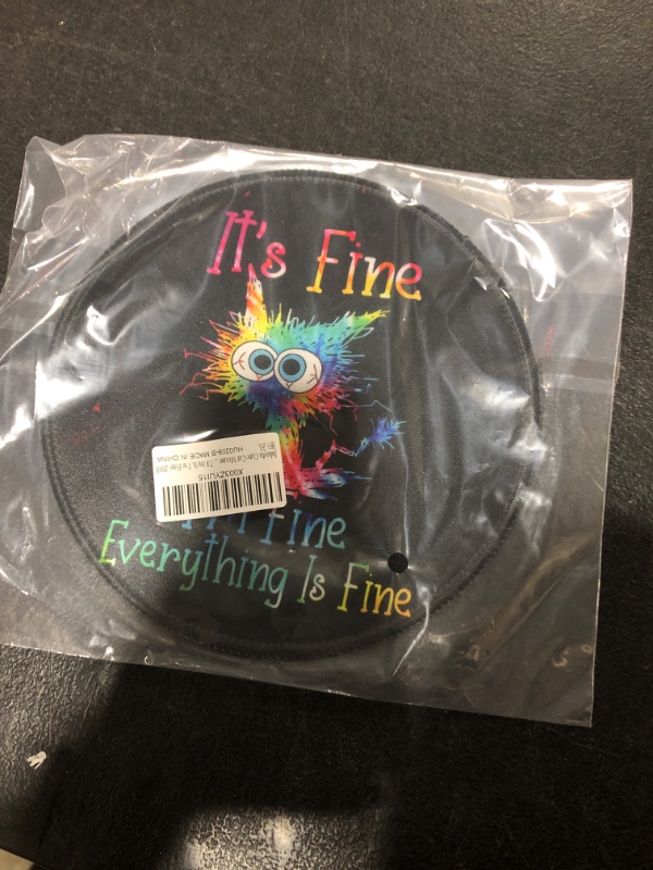 Photo 1 of "Im Fine , everything fine" cat mousepad 7.9in 