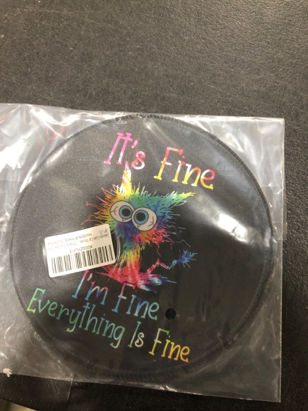 Photo 1 of "Im Fine , everything fine" cat mousepad 7.9in 