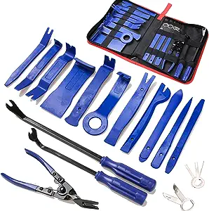 Photo 1 of 19Pcs Trim Removal Tool,Car Panel Door Audio Trim Removal Tool Kit, Auto Clip Pliers Fastener Remover Pry Tool Set with Storage Bag
