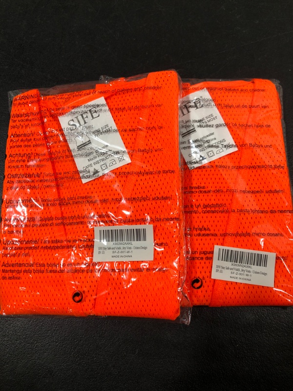 Photo 2 of BUNDLE OF 2 — SIFE Stay Safe and Visible with our Reflective Safety Vests - Unisex Design