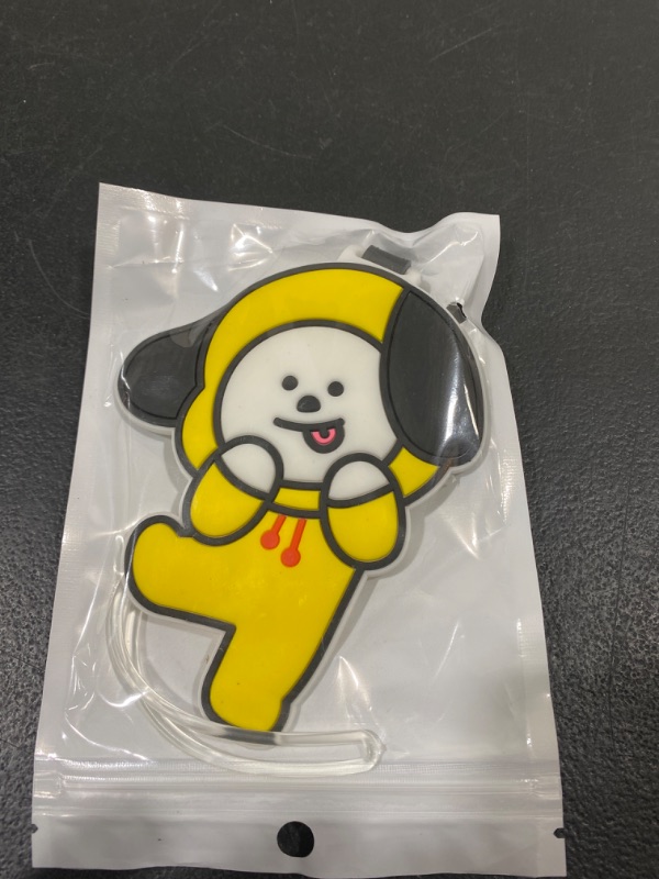 Photo 1 of Bangtan Boys Luggage SHOOKY Cooky CHIMMY MANG RJ TATA MANG Tag Baggage Identification Labels ID Tag with Belt Strap-CHIMMY