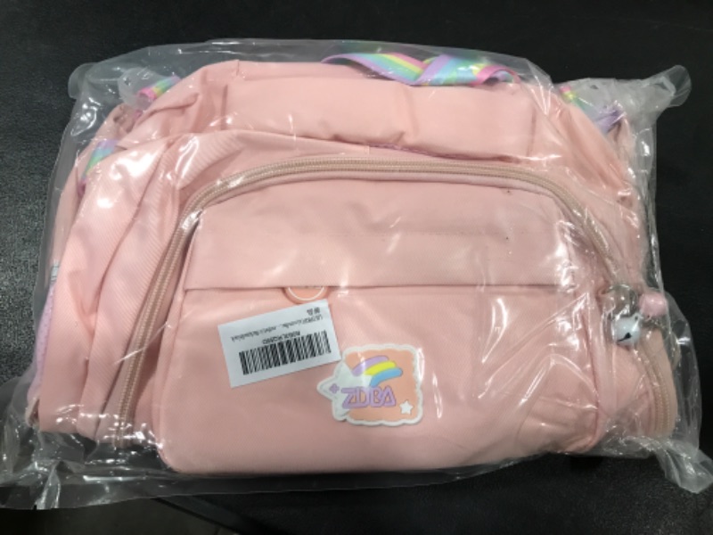 Photo 1 of LIK EPOCH Unicorn Backpack Kawaii Pink Backpack with Cute Unicorn Plush Pendant,16 Inch Aesthetic Personalized Breathable Backpack with Reflective Design Black1 One Size