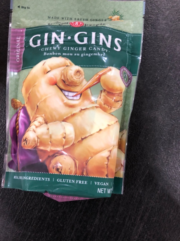 Photo 2 of (3PACKS) Ginger People Gin Gins Ginger Candy, Original, Chewy - 3 oz
