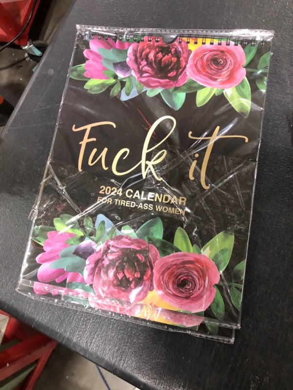 Photo 2 of 2024 Wall Calendar for Tired-Ass- Women, Fuck It Funny Novelty Monthly Calendar, Flower Calendar Memo, Handmade Home Office Hanging Calendar, Gag Gift for Halloween Christmas (2PACK)