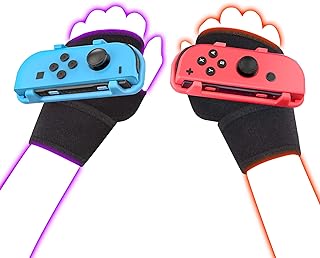 Photo 1 of 2023 Switch Just Dance Strap,LeyuSmart Party Gift Just Dance Wristband Strap for Nintendo Switch Just Dance 2022 2021 2020 2019, Boxing Design (Free The Hands,Dance Freely with Rhythm), Pack of Joycon Gray