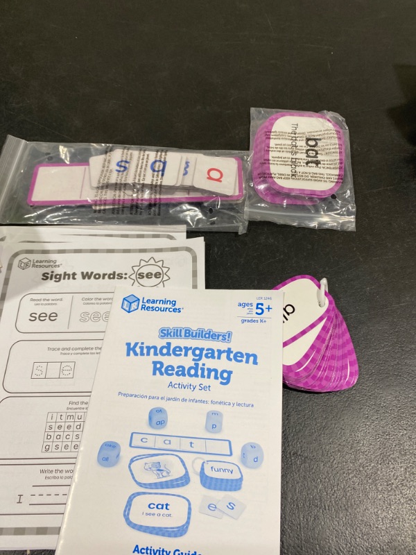 Photo 3 of Learning Resources Skill Builders! Kindergarten Reading Activity Set - 122 Pieces & Skill Builders! 1st Grade Addition & Subtraction, 109 Pieces, Age 6+