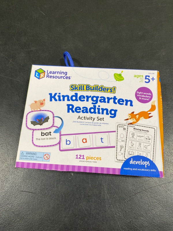 Photo 2 of Learning Resources Skill Builders! Kindergarten Reading Activity Set - 122 Pieces & Skill Builders! 1st Grade Addition & Subtraction, 109 Pieces, Age 6+