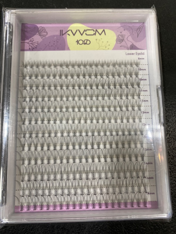 Photo 2 of 10D Lash Clusters 240PCS DIY Individual Lashes Extensions 8-14mm Mix Cluster Lashes C Curl 0.07 Thickness Eyelash Clusters Natural Reusable Wispy Lashes Individual Cluster Extension At Home Use
