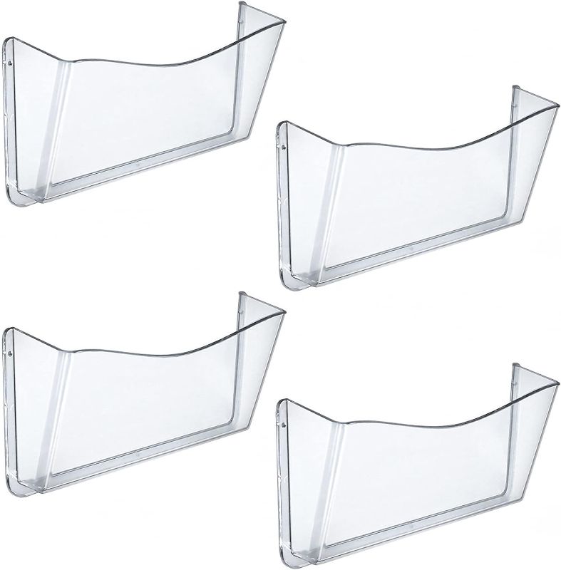 Photo 1 of Clear Single Pocket Wall File with wall mount, 6 pack