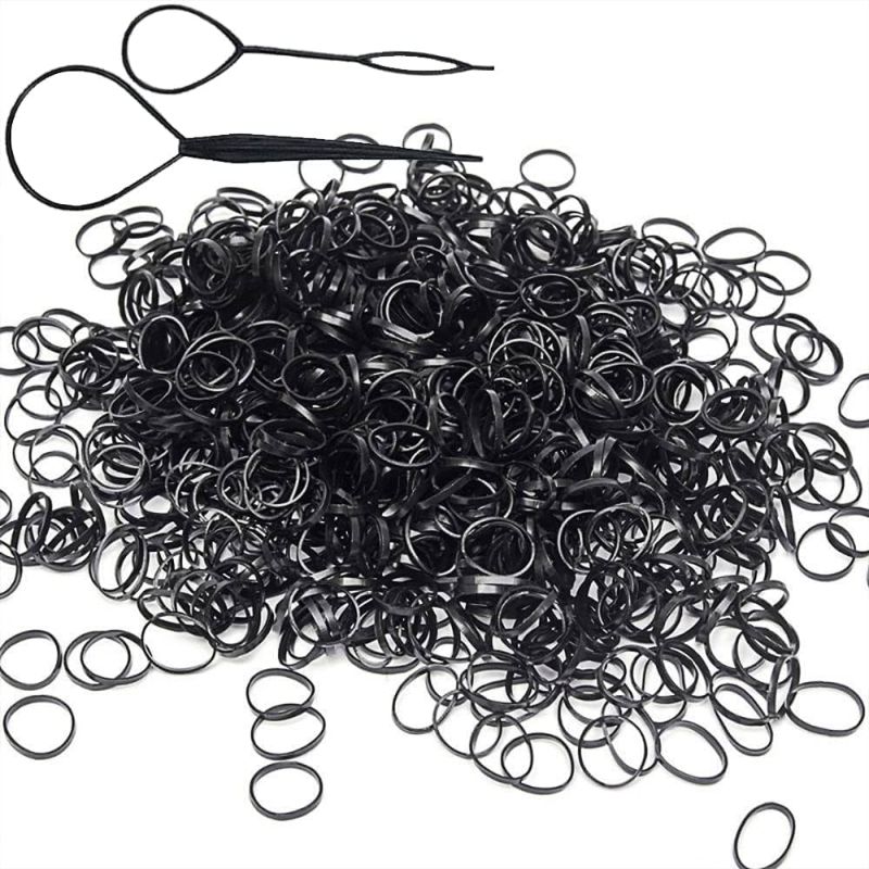 Photo 1 of 2 Hair Pull Hooks, 500 Elastic Black Hair Bands 