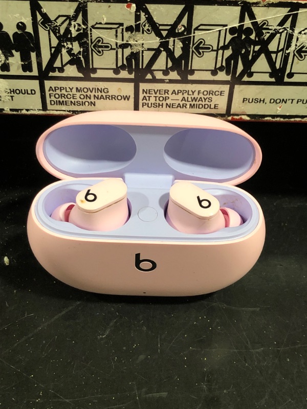 Photo 2 of Beats Studio Buds - True Wireless Noise Cancelling Earbuds - Compatible with Apple & Android, Built-in Microphone, IPX4 Rating, Sweat Resistant Earphones, Class 1 Bluetooth Headphones - Pink Sunset Pink Studio Buds