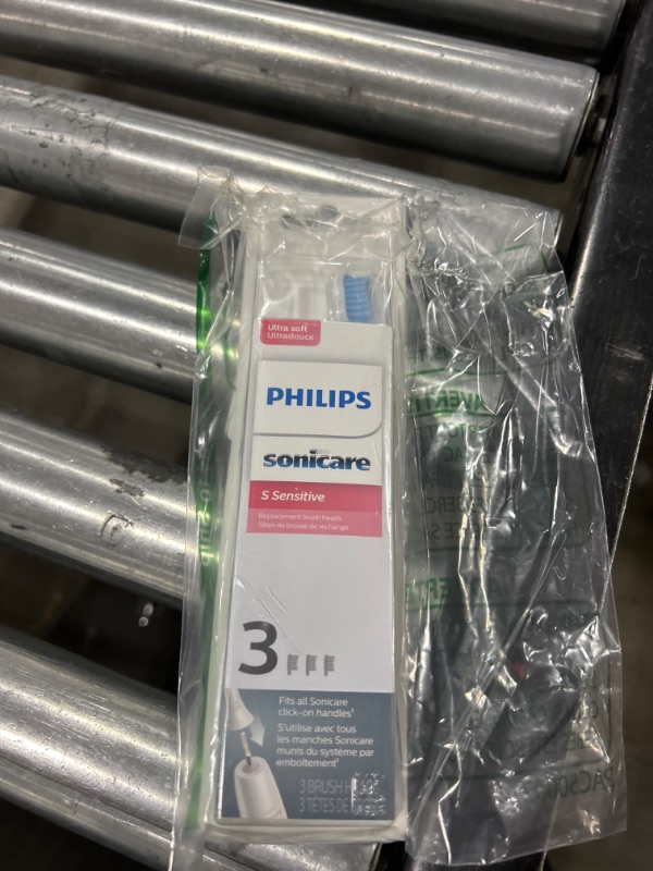 Photo 2 of Philips Sonicare Genuine Sensitive Replacement Toothbrush Heads for Sensitive Teeth, 3 Brush Heads, White, HX6053/64