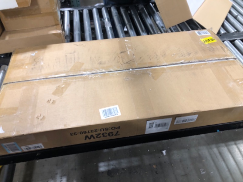 Photo 1 of SUPERJARE Vanity Desk with 2 Drawers, Makeup Table, Dressing Table for Bedroom, Computer Desk Wirting Console Table, Adjustable Feet, Metal Frame - White 39 inch White