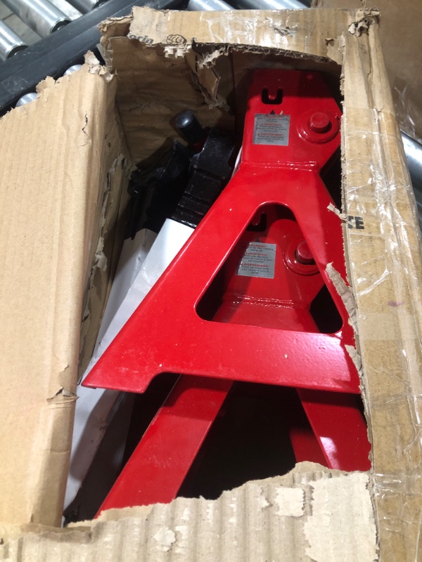 Photo 1 of AT42002R-3 Torin Jack Stands (1 Pair): Exceptional Use for Cars, Sedans, and Most Automobiles - 2 Ton (4,000 lb.) Capacity, Red
