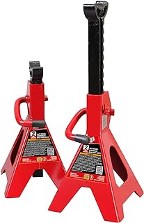 Photo 1 of AT42002R-3 Torin Jack Stands (1 Pair): Exceptional Use for Cars, Sedans, and Most Automobiles - 2 Ton (4,000 lb.) Capacity, Red
