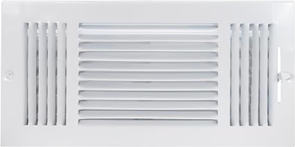 Photo 1 of  14 x 8 Inch (Duct Opening) White Air Vent Cover for Wall or Ceiling, Three-Way Ventilation Register, Solid Steel HVAC Cover