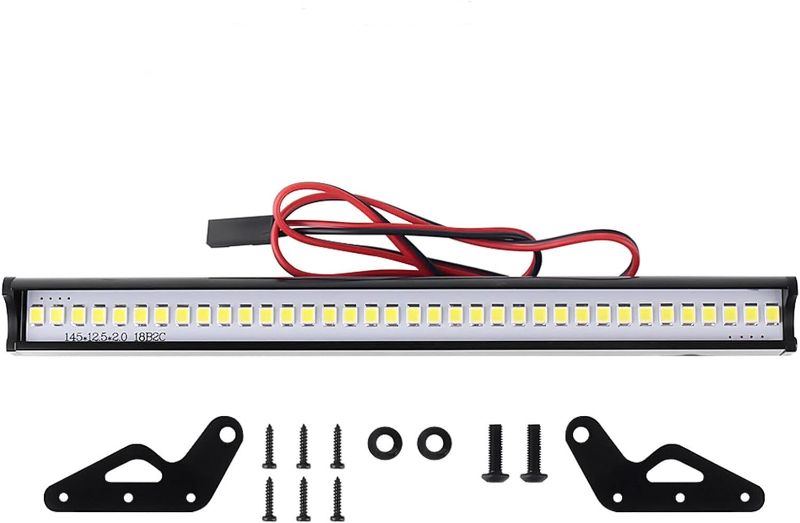 Photo 1 of 1/10 RC Metal Roof Light Bar with 36 LED Lights for TRX-4 SCX10 D90 90046 Crawlers Accessories
