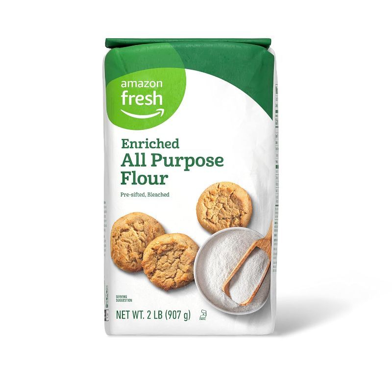 Photo 1 of 3 PACK - Amazon Fresh, All Purpose Flour, 2 lb
