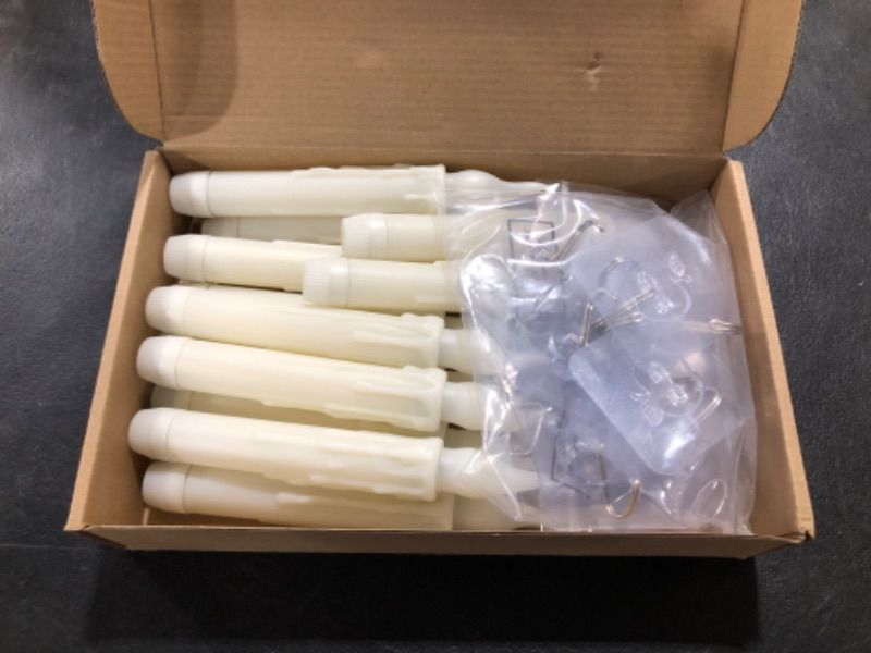 Photo 1 of 12 Pcs Christmas Decorations Floating Candles with Remote Control LED Flameless Candles Hanging Candlesticks Taper Candles with Hook Flickering Battery Operated for Indoor Home (Warm White) 