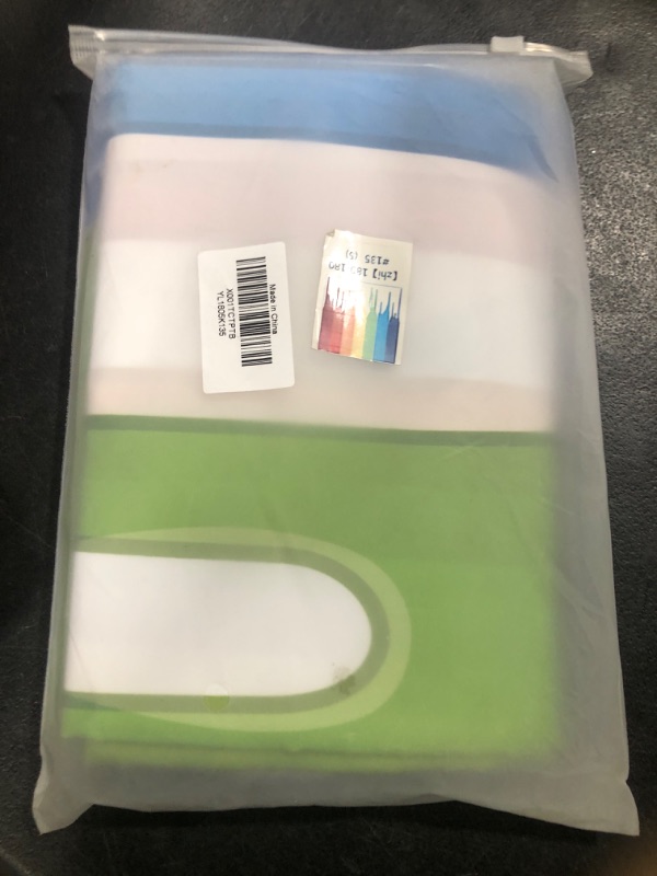 Photo 1 of Bathroom Shower Curtain Abstract Colorful Rainbow Stripes Design - Polyester Fabric Bath Curtains Decor Set - 12pcs Hooks - 72 x 72 inches