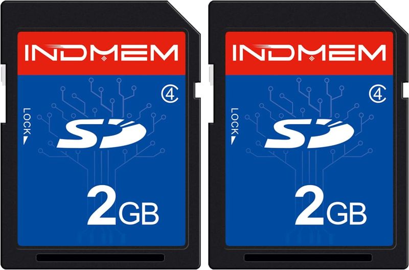 Photo 1 of 
INDMEM 2 Pack SD Card 2GB Class 4 Flash Memory Card 2G SLC Stanard Secure Digital Cards (2PC)