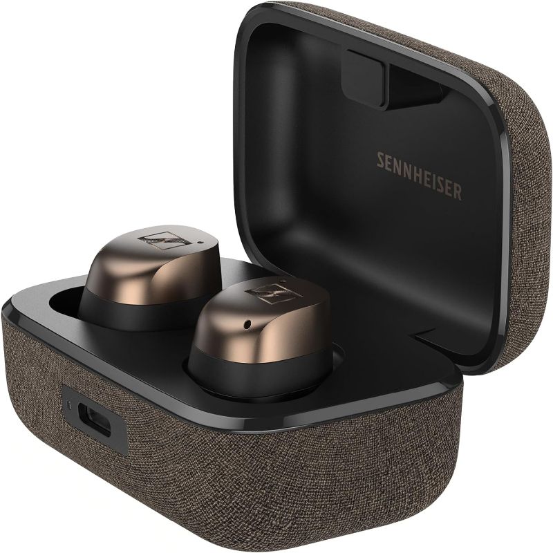 Photo 1 of ***USED***Sennheiser MOMENTUM True Wireless 4 Smart Earbuds with Bluetooth 5.4, Crystal-Clear Sound, Comfortable Design, 30-Hour Battery Life, Adaptive ANC, LE Audio and Auracast - Black Copper