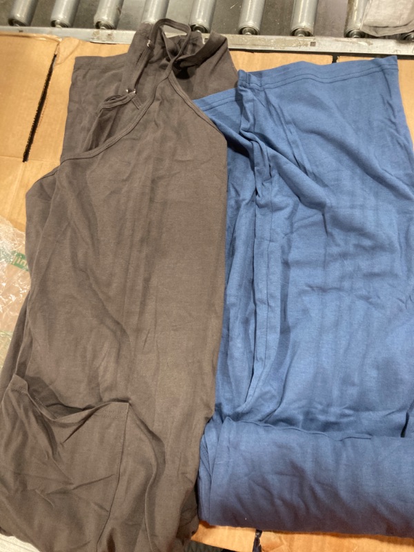 Photo 3 of ***USED** Muchpow Women's V Neck Sleeveless Jumpsuits Spaghetti Straps Harem Long Pants Overalls With Pockets  PACK OF 2 BLUE AND GREY XL