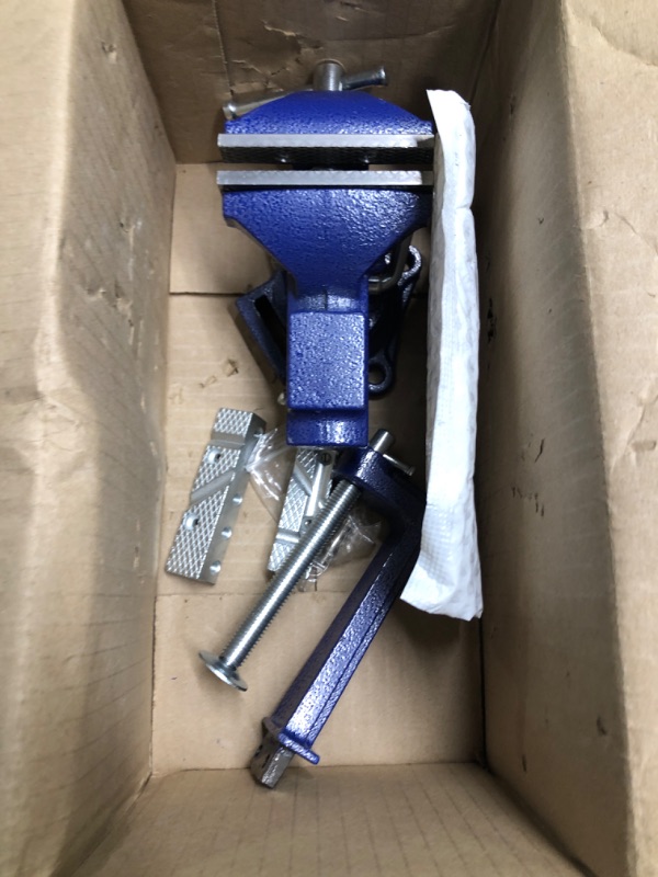 Photo 3 of ****USED** MYTEC Bench Vise or Table Vise, multifunctional jaw, multi-functional Combined Vise with Quick Adjustment, Universal Rotate 360° Work Clamp-On Vise, 3.3" blue