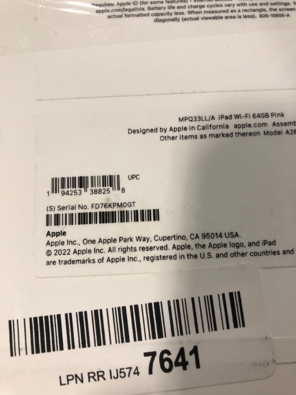 Photo 1 of Apple iPad (10th Generation): with A14 Bionic chip