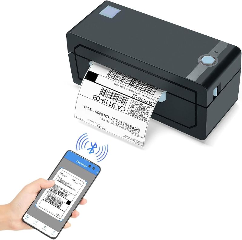 Photo 1 of 
 Bluetooth Thermal Shipping Label Printer – Wireless 4x6 Shipping Label Printer, Compatible with Android&iPhone and Windows, Widely Used for Ebay, Amazon, Shopify, Etsy, USPS