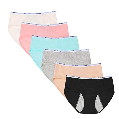 Photo 1 of ***USED***
Nalwort Teen Girls Period Underwear Menstrual Period Panties Leak-Proof Organic Cotton Protective Briefs Pack of 6 XXL