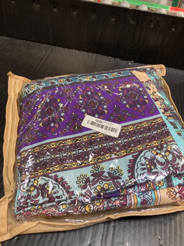 Photo 2 of ****USED** Boho Sheets Set King Size(4PCS) Bohemian Colorful Tribal Bedding Sheets Set 14'' Deep Pocket Boho Aztec Fitted Sheet Soft Microfiber, 1 Flat Sheet 2 Pillowcases