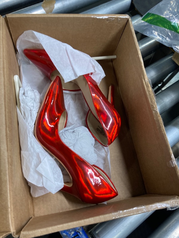 Photo 4 of ***USED***JENN ARDOR Stiletto High Heel Shoes for Women: Pointed, Closed Toe Classic Slip On Dress Pumps Burgundy Red