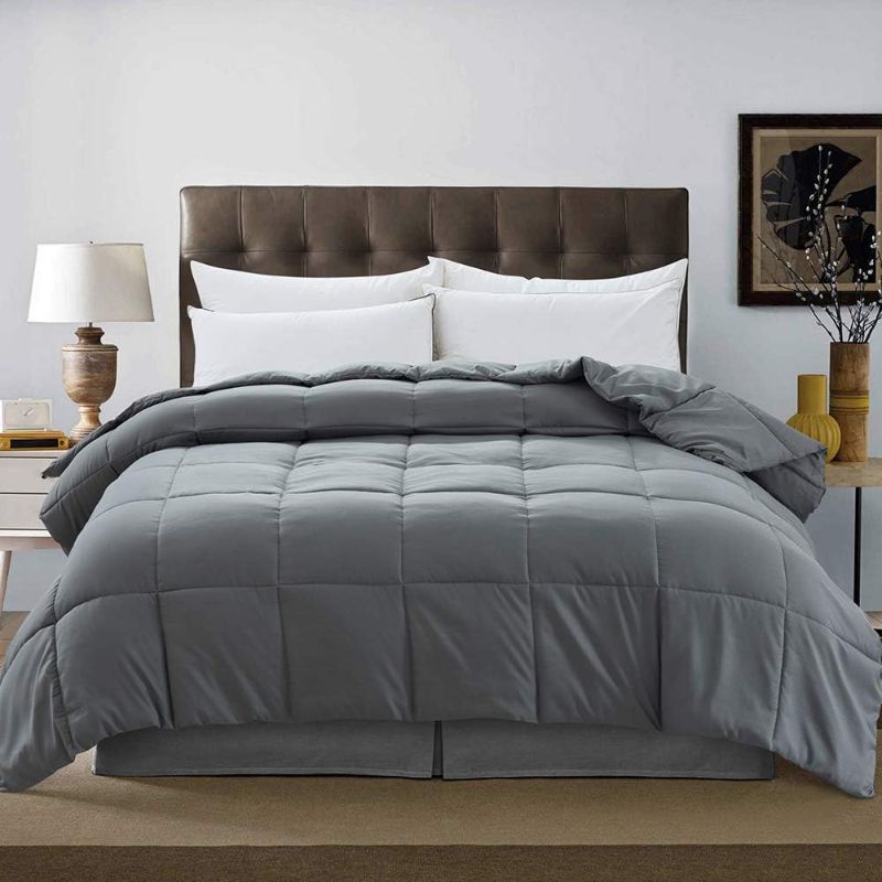 Photo 1 of 100% Viscose Made from Bamboo Comforter, Cooling Soft Lightweight Queen Size Summer Comforter Down Alternative Duvet Insert ?8 Corner Tabs, Breathable Comforter for Hot Sleepers?Grey-Summer?88x88?