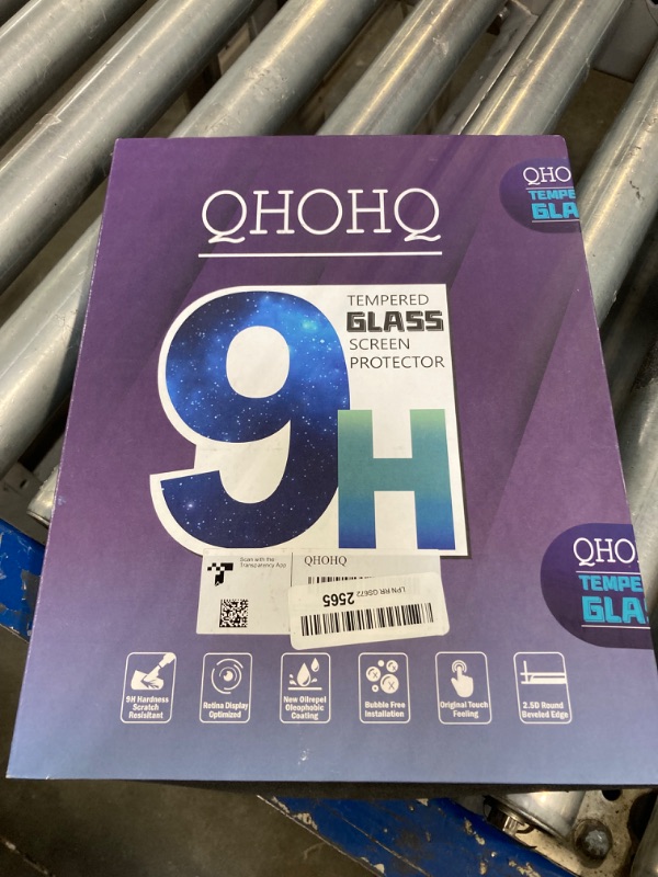 Photo 2 of [2+2 Pack] QHOHQ Tempered Glass Screen Protector for iPad Pro 12.9 2020 4th ? 2021 5th with Camera Lens Protector