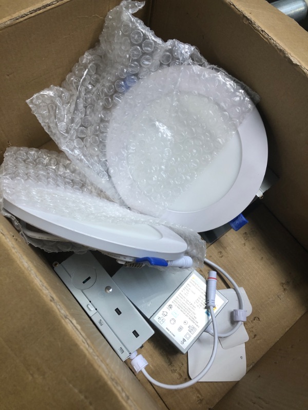 Photo 2 of ***missing items/2 pack***VOLISUN 12 Pack 6 Inch 5CCT Recessed Light with Night Light,Canless LED Recessed Lighting 6 inch,2700K-5000K Selectable,12W=130W,1080LM Dimmable Recessed Ceiling Wafer Light,ETL Certificated