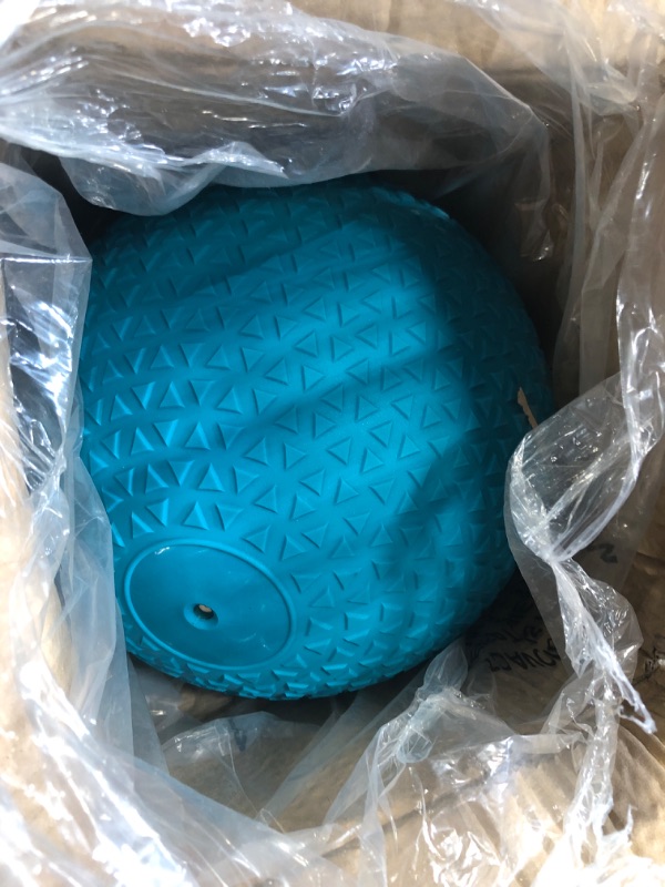 Photo 3 of ***damage on the box*** Yes4All Upgraded Fitness Slam Medicine Ball Triangle 15lbs for Exercise, Strength, Power Workout, Workout Ball, Weighted Ball, Exercise Ball, Trendy Teal