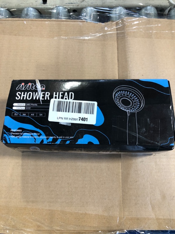 Photo 2 of ***USED***Handheld shower head with on off switch water saving | High pressure rv shower head replacement with 60'' Hose and bracket | camper shower head with shut off value - White