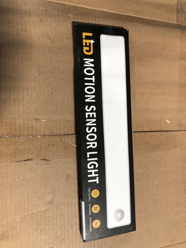 Photo 2 of ***Missing Charger*** 
Auxoda Under Cabinet Lights 2 Pack, Motion Sensor Light Indoor, Under Cabinet Lighting Wireless, Rechargeable Night Light Closet Lights, Under Counter Lights for Kitchen