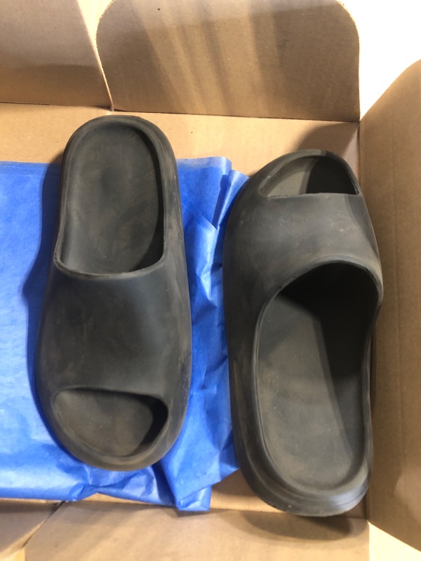 Photo 3 of ***USED***Joomra Cloud Slippers for Women Arch Support Foam Pillow House Shower Bath Bathroom Home Platform Plantar Fasciitis Sandals Size Cushion Slides for Ladies Female Sandles Black 39-40