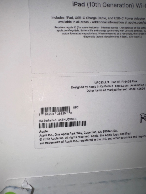 Photo 1 of Apple iPad (10th Generation): with A14 Bionic chip