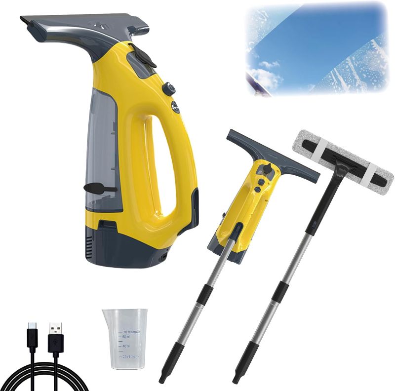 Photo 1 of ***USED***Electric Window Vacuum, Cordless Window Cleaner, Window Vacuum Cleaner Set, Window Cleaner Tool, Mirror Cleaner, Window Squeegee Electric Cleaning Tool for Windows
