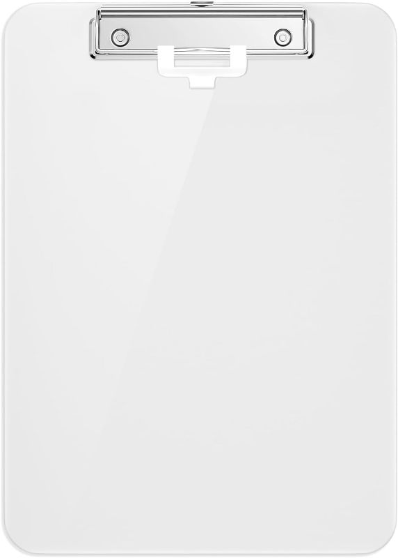 Photo 1 of **PACK OF 3** Hongri Plastic Clipboard, White 8.5x11" Clipboard, A4 Letter Size Clipboards for Nurses, Students, Office and Women, Clipboard with Pen Holder and Low Profile Clip, Size 12.5 x 9 Inch(White)
