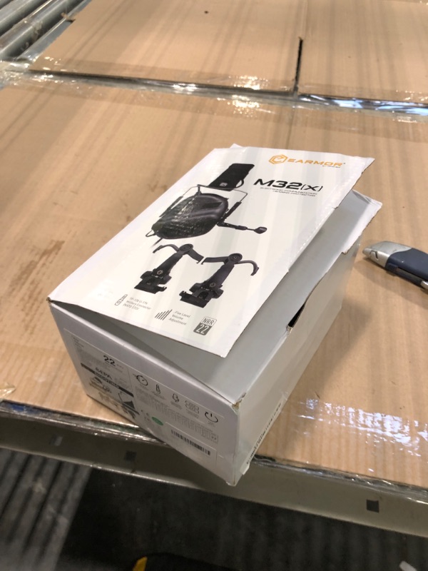 Photo 1 of ***USED*** EARMOR M32X Tactical Communication Headset with ARC Rail Helmet Mount Adapters - Noise-Canceling for Shooting and Outdoor Activities