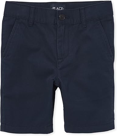 Photo 1 of ***USED***The Children's Place boys Stretch Chino Shorts, NEW NAVY, 14